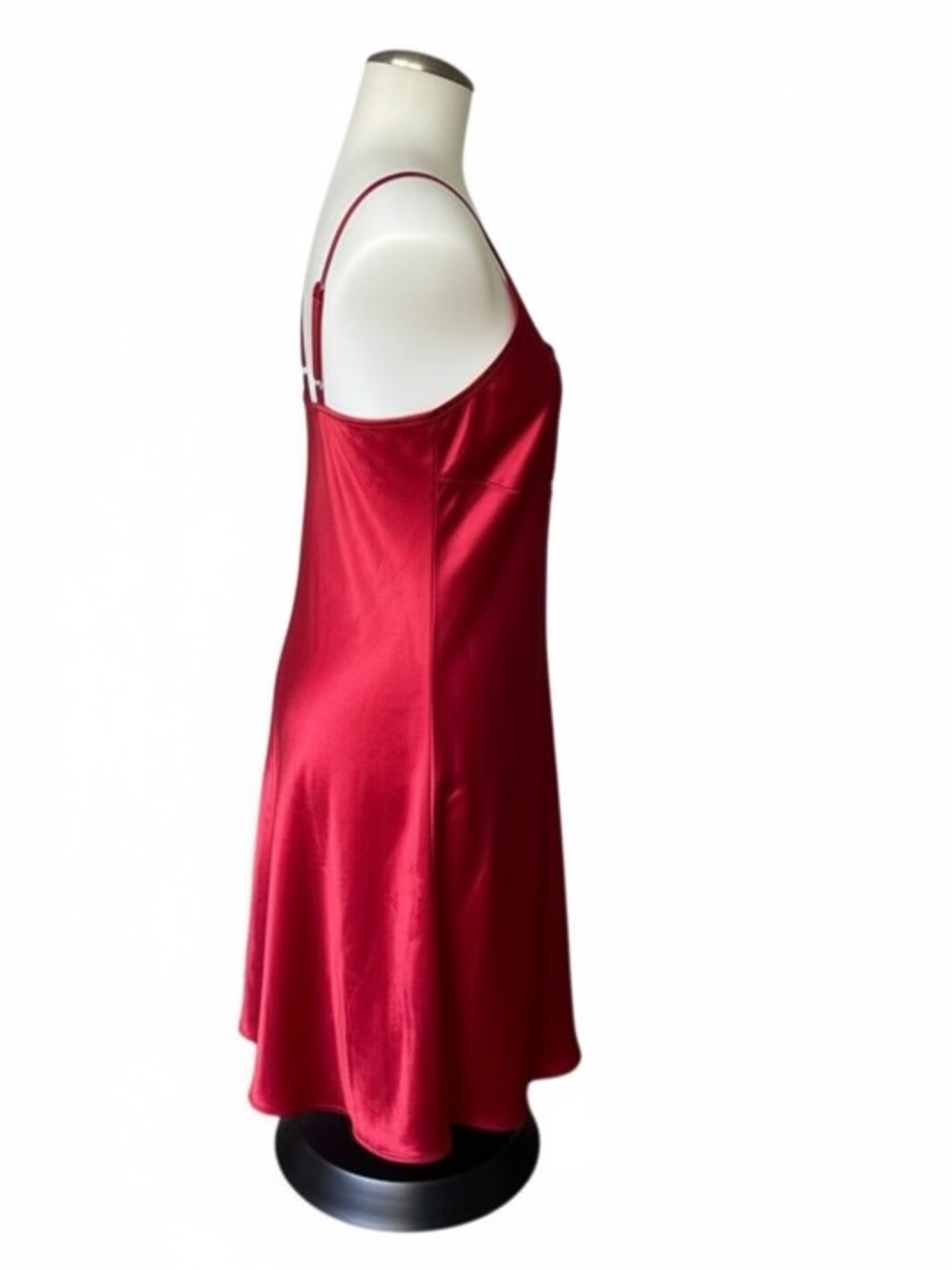 NWT Vintage  1996 Victoria's Secret 100% Silk Red Chemise Slip Large - Picture 2 of 5